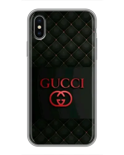 Чохол для iPhone X з картинкою «Gucci — стьобаний чорний»