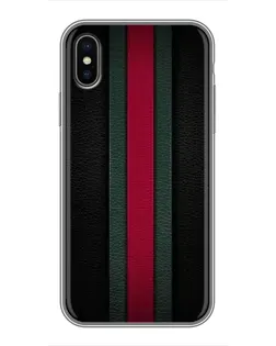 Чохол для iPhone X з картинкою «Gucci — неонова лінія»