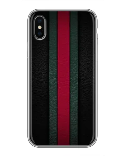 Чохол для iPhone X з картинкою «Gucci — неонова лінія»