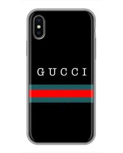 Чохол для iPhone X з картинкою «Gucci — червоний пояс»
