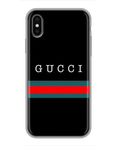 Чохол для iPhone X з картинкою «Gucci — червоний пояс»