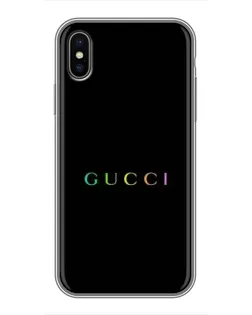 Чехол для iPhone X с картинкой «Gucci — неоновый минимализм» Чехол для iPhone X с картинкой «Gucci — неоновый минимализм»
