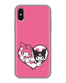 Чохол для iPhone X з картинкою «Kuromi та My Melody»