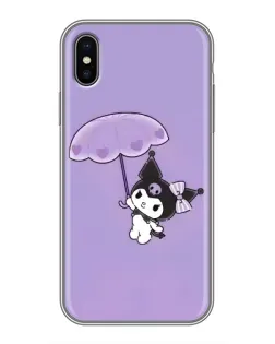 Чохол для iPhone X з картинкою «Kuromi з парасолькою»