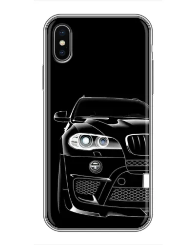 Чохол для iPhone X з картинкою «Темний силует BMW»