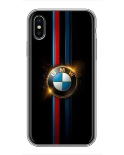 Чохол для iPhone X з картинкою «BMW M-Power неон»