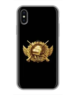 Чохол для iPhone X з картинкою «PUBG — помаранчевий градієнт»