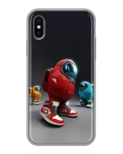 Чохол для iPhone X з картинкою «Among Us — 3D стиль»