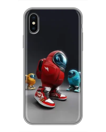 Чохол для iPhone X з картинкою «Among Us — 3D стиль»