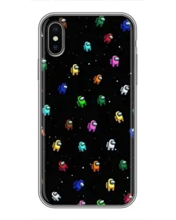 Чохол для iPhone X з картинкою «Екіпаж Among Us»