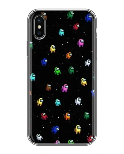 Чохол для iPhone X з картинкою «Екіпаж Among Us»
