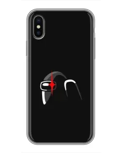 Чохол для iPhone X з картинкою «Among Us шолом»