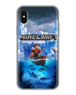 Чохол для iPhone X з картинкою «Minecraft льодянийсвіт»