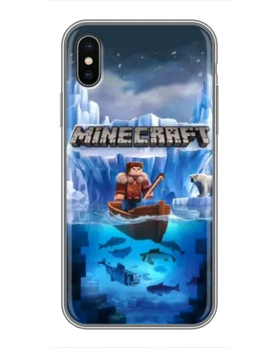 Чохол для iPhone X з картинкою «Minecraft льодянийсвіт»