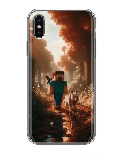 Чохол для iPhone X з картинкою «Стів у лісі»
