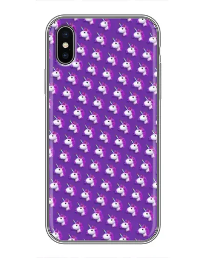 Чохол для iPhone X з картинкою «Єдинороги на фіолетовому» Чохол для iPhone X з картинкою «Єдинороги на фіолетовому»