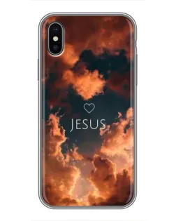 Чехол для iPhone X с картинкой «Сияние Имени Jesus»