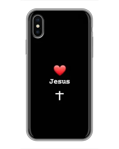 Чехол для iPhone X с картинкой «Сердце - Jesus»