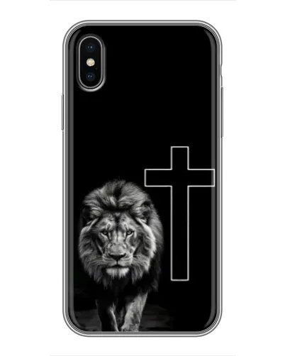 Чехол для iPhone X с картинкой «Лев и Крест»