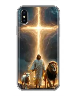 Чехол для iPhone X с картинкой «Лев Иуды и Свет»