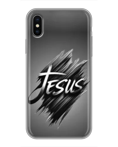 Чехол для iPhone X с картинкой «Надпись Jesus Graffiti»