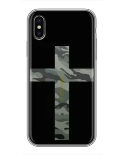 Чехол для iPhone X с картинкой «Милитари Крест»