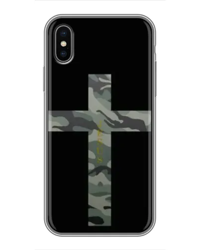 Чехол для iPhone X с картинкой «Милитари Крест»
