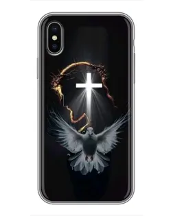 Чехол для iPhone X с картинкой «Голубь и Свет»