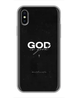 Чехол для iPhone X с картинкой «GOD — Бог над всем»