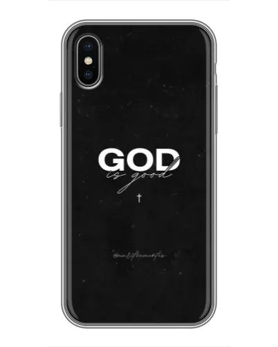Чехол для iPhone X с картинкой «GOD — Бог над всем»