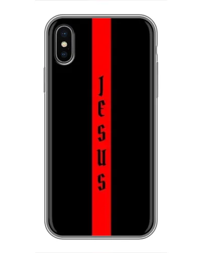 Чехол для iPhone X с картинкой «Красная линия веры»