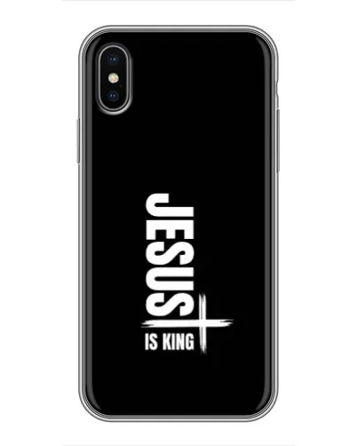 Чехол для iPhone X с картинкой «Вертикаль веры Jesus»