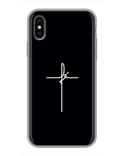 Чехол для iPhone X с картинкой «Тонкий крест» Чехол для iPhone X с картинкой «Тонкий крест»
