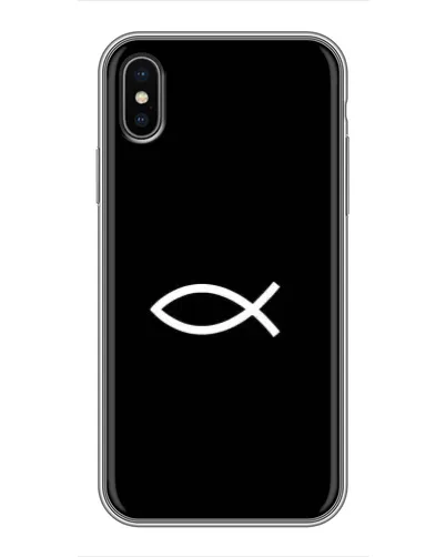 Чехол для iPhone X с картинкой «Символ рыбы Jesus» Чехол для iPhone X с картинкой «Символ рыбы Jesus»
