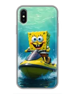 Чохол для iPhone X з картинкою «Спанч Боб на гідроциклі» Чохол для iPhone X з картинкою «Спанч Боб на гідроциклі»