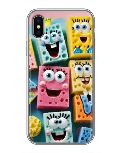 Чохол для iPhone X з картинкою «Кольорові губки»