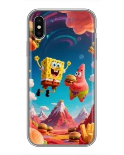 Чохол для iPhone X з картинкою «Космічний фастфуд»
