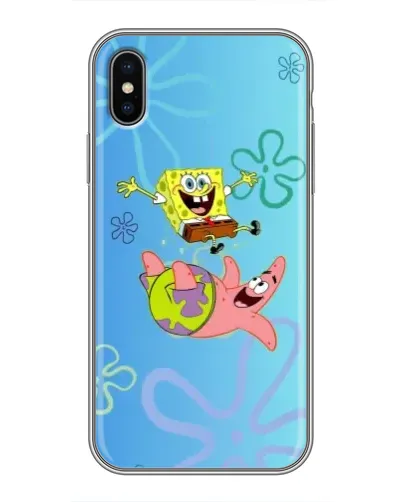 Чохол для iPhone X з картинкою «Спанч Боб та Патрік»