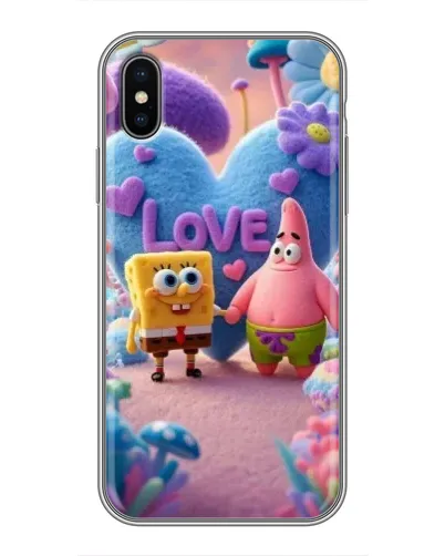 Чохол для iPhone X з картинкою «Губка Боб Патрік»