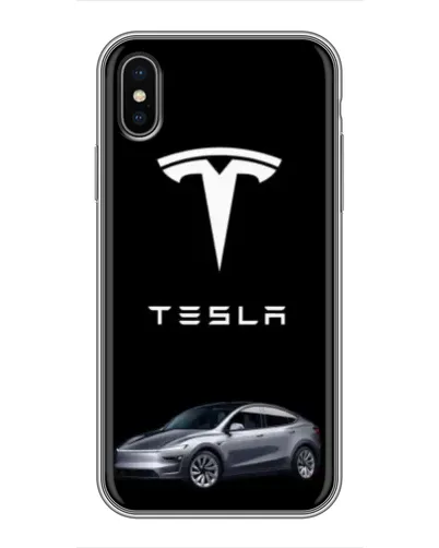 Чохол для iPhone X з картинкою «Tesla Model Y»