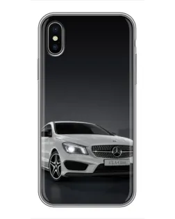 Чохол для iPhone X з картинкою «Mercedes AMG GT Silver»