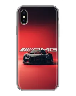 Чохол для iPhone X з картинкою «Mercedes AMG — червона лінія»