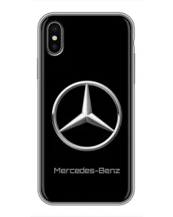 Чохол для iPhone X з картинкою «Mercedes Silver Logo»