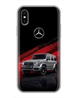 Чохол для iPhone X з картинкою «Mercedes G-Class червоний»