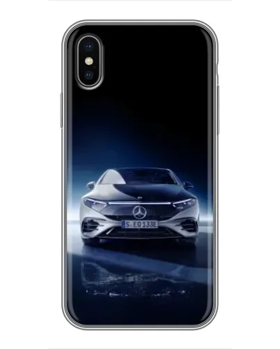 Чохол для iPhone X з картинкою «Нічний Mercedes EQ»