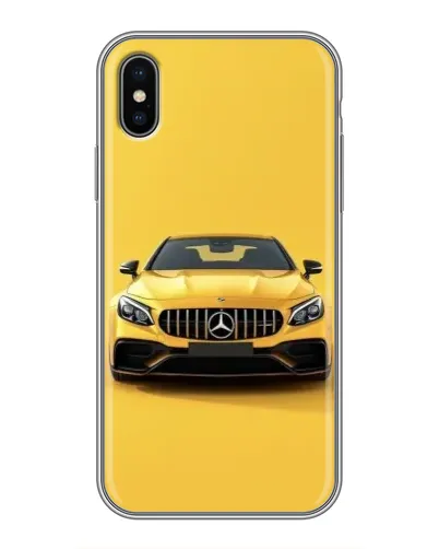 Чохол для iPhone X з картинкою «Жовтий Mercedes GT»