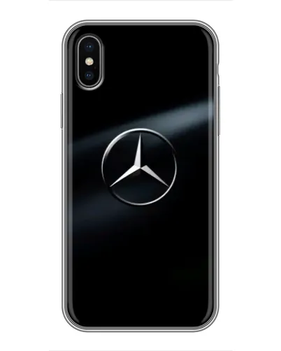 Чохол для iPhone X з картинкою «Mercedes на металі»