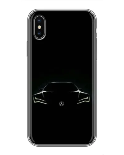 Чехол для iPhone X с картинкой «Mercedes — силуэт авто» Чехол для iPhone X с картинкой «Mercedes — силуэт авто»