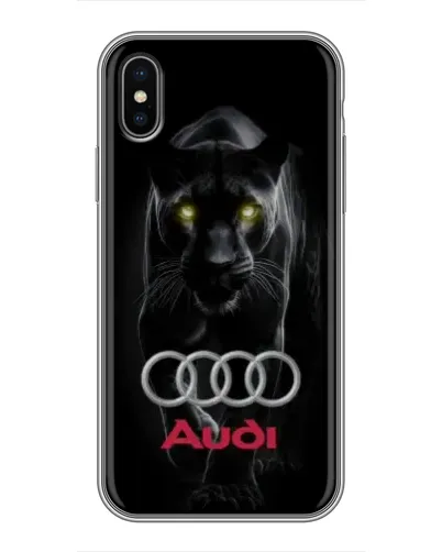 Чохол для iPhone X з картинкою «Пантера та Audi»