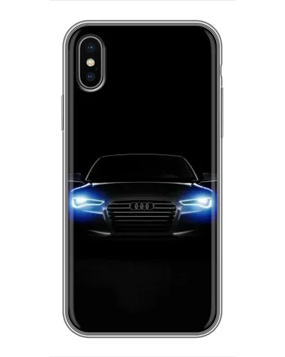 Чохол для iPhone X з картинкою «Audi в неоні»